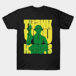 Thank You Heroes Soldier Silhouette T-Shirt